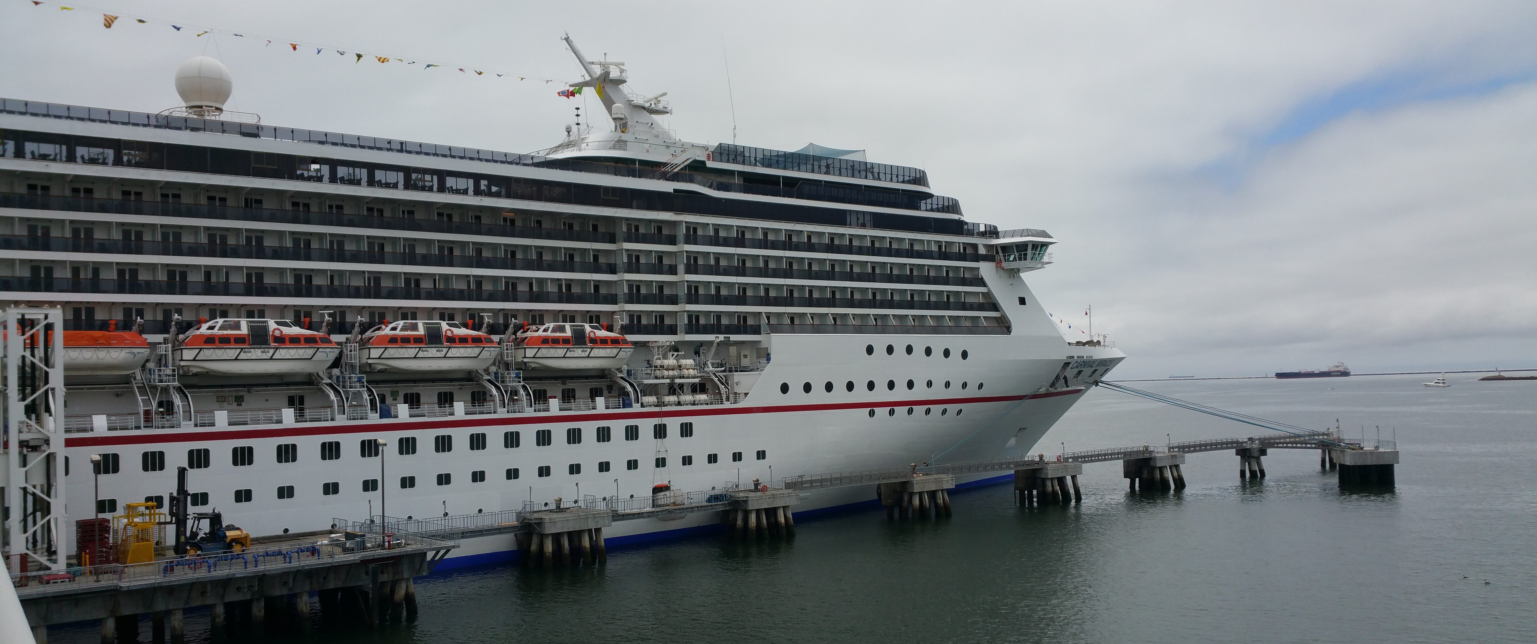Carnival Cruise ship in cloudy weather