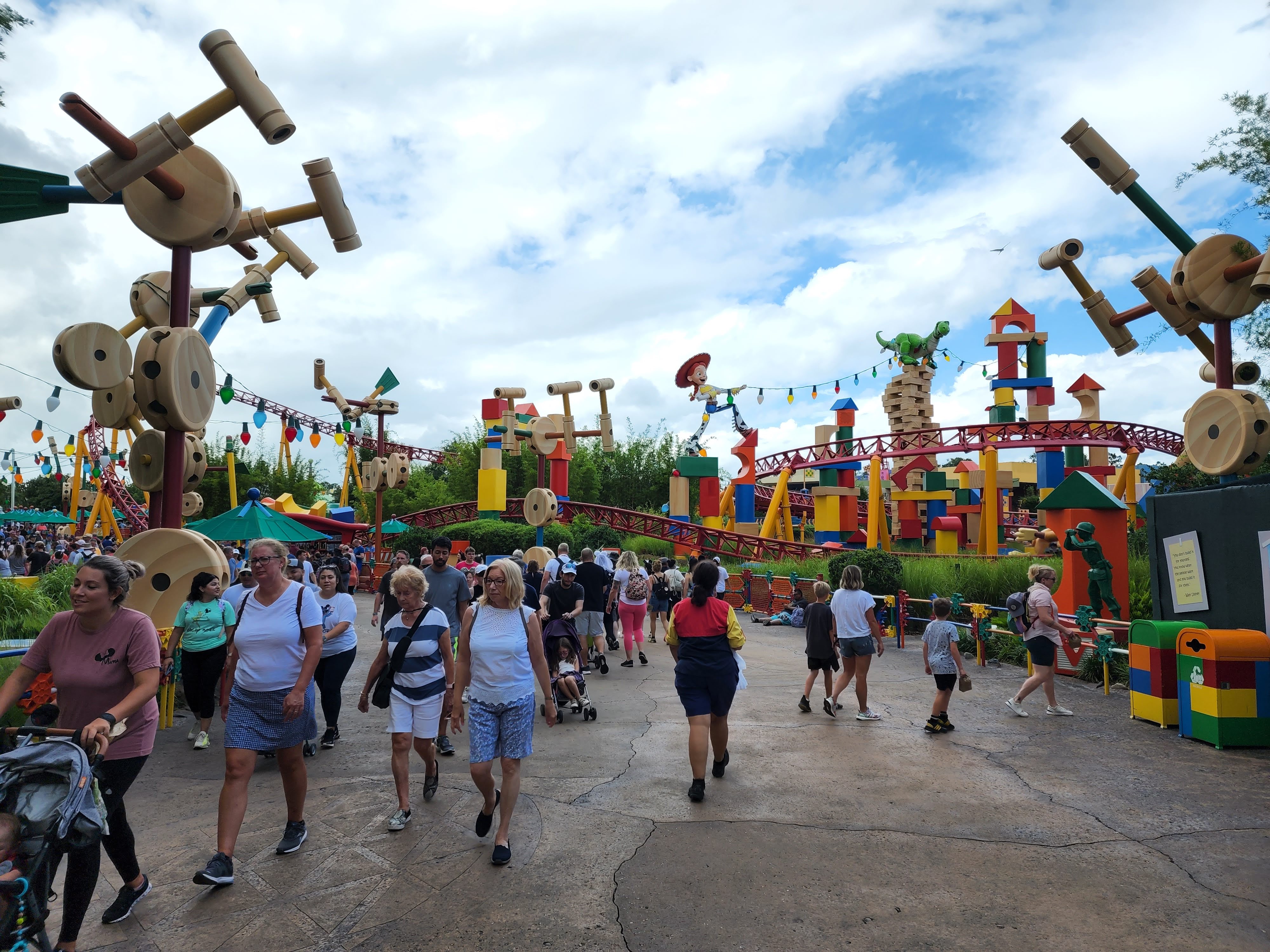 Walking into Toy Story Land